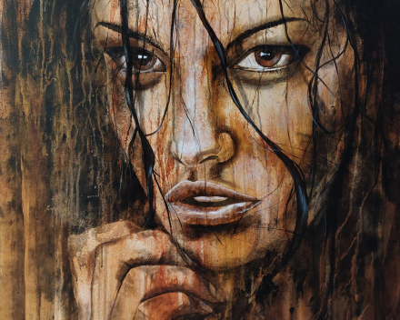 Yellow girl - 90 cm x 90 cm - acryl on canvas - price on request
