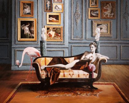 PEINTURE RÉCENTE - À la recherche de la beauté - 80 cm x 100 cm