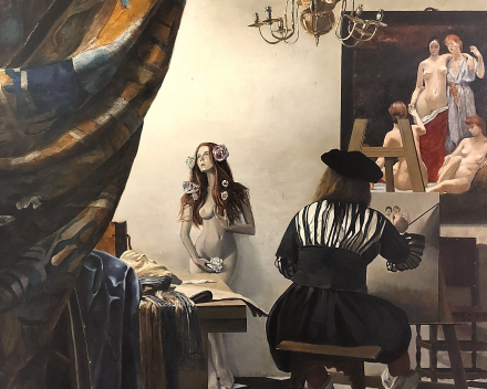 Vanity and irony - acryl op canvas - 120 cm x 100 cm - prijs op aanvraag