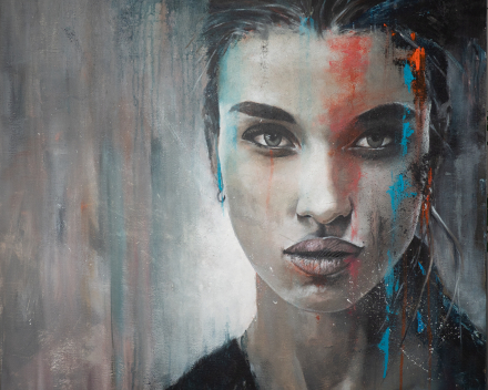 Here's looking at you - 80 cm x 80 cm - acryl on canvas - in private collection