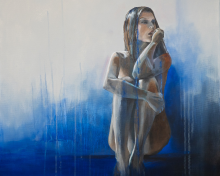 Blue bayou - 80 cm x 70 cm - acryl op canvas - prijs op aanvraag