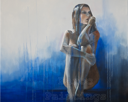 Blue bayou - 80 cm x 70 cm - acrylique sur toile - prix sur demande