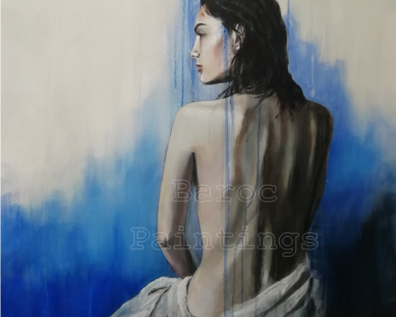 Blue velvet - 80 cm x 70 cm - acryl on canvas - price on request