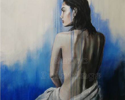 Blue velvet - 80 cm x 70 cm - acrylique sur toile - prix sur demande