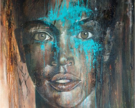 Brown sugar - 90 cm x 90 cm - peinture acrylique sur toile - collection privée